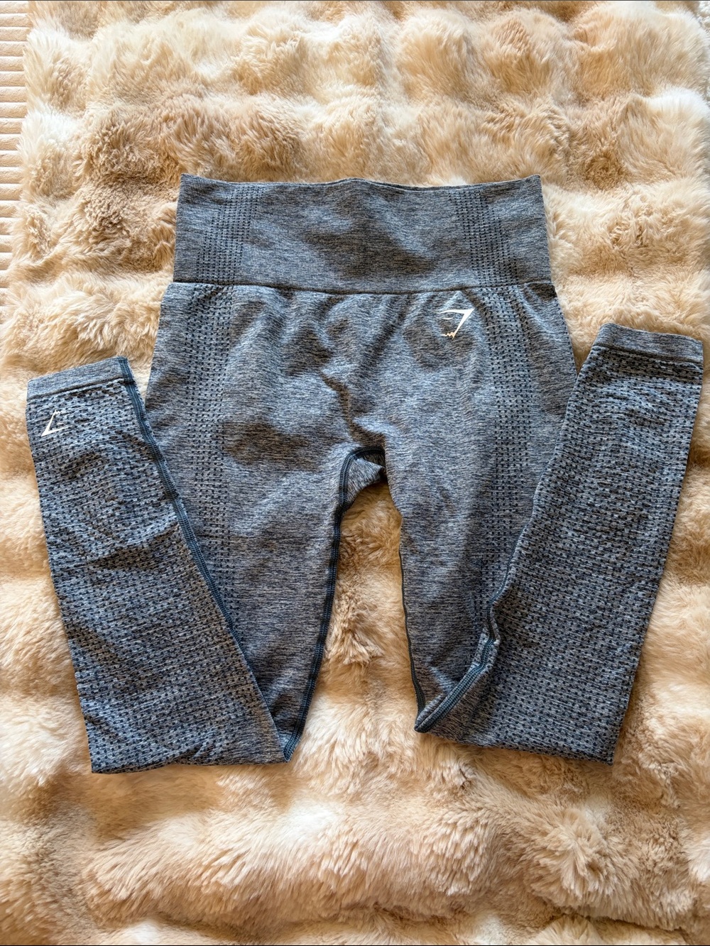Blue marl GymShark seamless leggings size small high waist gym leggings workout